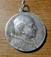 Large Vintage Silver Plated Catholic Medal of Pope Pius XI, St Peter picture