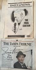 NEW YORK DAILY + TAMPA TRIBUNE: Frank Sinatra The Final Curtain BN In CS FS picture