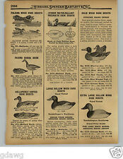1929 PAPER AD Johnson's Stake Out Fiber Board Duck Decoy Stoner Gundelfingers picture