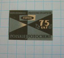 Polish photochemistry - one vintage matchbox labels from Poland - USED RARE picture