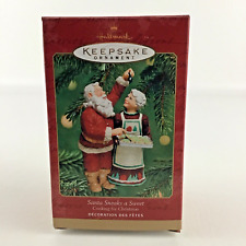 Hallmark Keepsake Cooking For Christmas Ornament #107 Santa Sneaks A Sweet 2001 picture