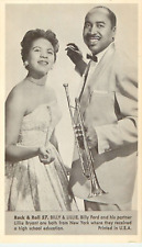 Billy & Lillie Musicians Pop Vocal Duo Arcade Card Vintage Postcard Style picture