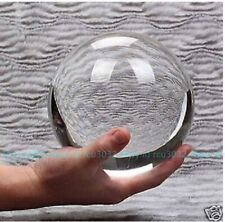  80mm+Stand Asian Rare Natural Quartz Clear Magic Healing Crystal Ball Sphere  picture