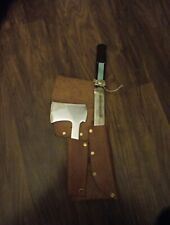 Rare Vintage Kabar Knife And Hatchet  Set Stag Handles And Sheath picture