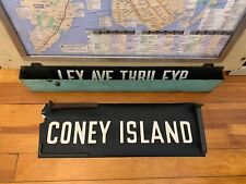 NY NYC SUBWAY ROLL SIGN CONEY ISLAND BEACH AMUSEMENT PARK CYCLONE ATLANTIC OCEAN picture