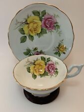 Tea Cup and Saucer Heathcote Bone China Made in England Roses S783 picture