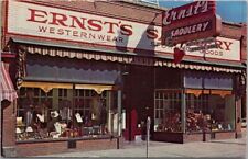 SHERIDAN, Wyoming Postcard ERNST'S SADDLERY Western Wear Store c1960s Unused picture