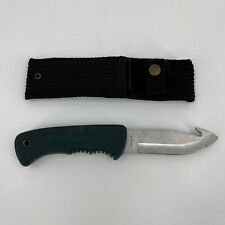 Schrade 143OT USA Knife W/Lanyard Hole Gut Hook Blade 9-1/2 Black Canvas Sheath picture
