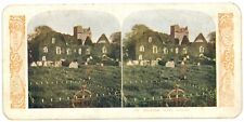 c1890's World Series Colorized Stereoview Card 232 Muckross Abbey in Ireland picture