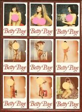 BETTY PAGE PIX Sampler Lot of 9 Adult Trading Cards 1991 Shel-Tone Nudes B picture