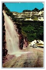 Glacier National Park, MT Montana, Weeping Wall, Postcard Posted 1955 picture