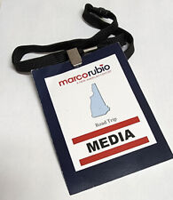 Marco Rubio 2016 campaign press credential from New Hampshire road trip picture