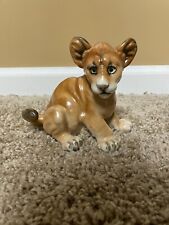 vintage Signed cub lion figurine picture