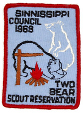 Vintage 1969 Two Bear Scout Reservation Sinnissippi Council Patch Wisconsin picture