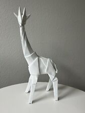 Porcelain Giraffe Figurine Origami Sculpture Large Unique Home Decor picture