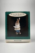 ~NIB~1993 Hallmark Miniature Keepsake Ornament -LEARNING TO SKATE- Skating Gnome picture