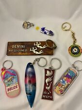 Vintage & Modern Mixed Lot Keychain Collection Belize New Mexico Gemini Ron Jon picture