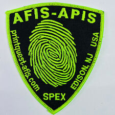 AFIS APIS Printquest SPEX Forensics Edison New Jersey NJ Patch I7 picture