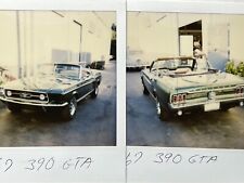 CC9 PhotoVintage 1980's Polaroid Artistic 1967 Ford Mustang 390 GTA Convertible  picture