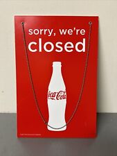 Coca Cola Reversible Hanging Open Closed Sign Chain - 2011 -Excellent Condition picture