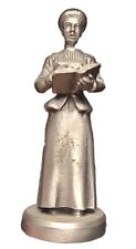 Hudson Fine Pewter Lady With Book RARE 1980 Figurine 3