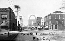 Main Street View Plain City Ohio OH Reprint Postcard picture
