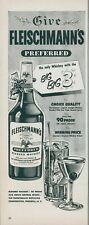 1950 Fleischmanns Whiskey Big 3 Gift Glasses Mixed Drink Vintage Print Ad L12 picture