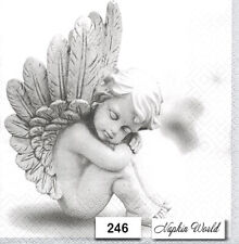 (246) TWO Individual Paper LUNCHEON Decoupage Napkins - SLEEPING ANGEL  picture