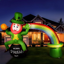 8.2 Ft Saint Patrick'S Day Inflatable Archway Green Leprechaun in Pot of Gold wi picture