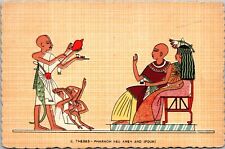 Vtg Egyptian Postcard Thebes Pharoah Neb Amen Ipouki picture