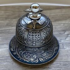 Handcrafted Motorcycle Bell - Custom Bell made from 1977 Silver Jubilee Crowns. picture