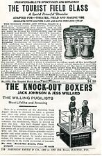 1926 Print Ad Knock Out Boxers Jack Johnson Jess Willard Toy Tourist Field Glass picture