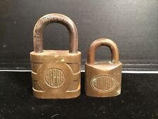 2 Vintage Padlocks. “Alpha” & “Corbin”. No Keys. picture