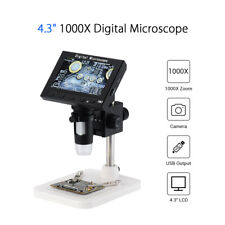Digital Microscope 1000X 4.3'' LCD Screen Jewelry Loupe Coin Magnifier Endoscope picture