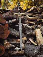 Templar Knights Sacred Holy Longsword Ornate Damascus Steel Medieval Sword. picture