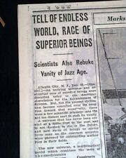 Richard C. Tolman Theory of Relativity Cosmic Rays re. Universe 1932 Newspaper picture
