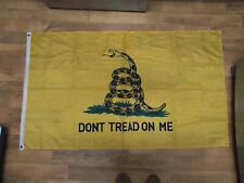 Don't Tread On Me Flag - “Gadsen Flag” Yellow/Black/Green - Polyester/Grommets picture