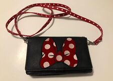 Disney Parks Minnie Mouse Bow Smart Cell Phone Purse Credit Card Holder  picture