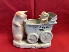 Antique German Fairing Pink Pigs THE HEAVENLY TWINS  Germany 1890-1920 excellent picture