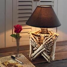 RIP Graveyard Gothic Fantasy Skeleton Arms Crossed Torso Tabletop Lamp Sculpture picture