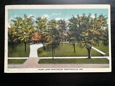 Vintage Postcard 1917 Home Lawn Sanitarium Martinsville Indiana (IN) picture