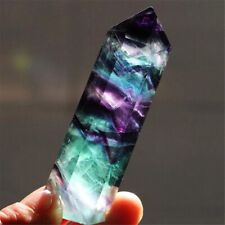 Rainbow Fluorite Healing Crystal Wands Obelisk Reiki Tower Point Home Decoration picture