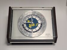 Vintage Working Seiko Transistor World Clock W/Airplane Second Hand SEE VIDEO picture