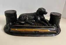 Antique Black Forest Hunting Dog Inkwell picture