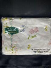 Vintage Wamsutta Lustercale One Double Bottom Fitted Sheet Brand New picture