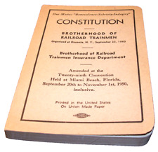 FEBRUARY 1951 BROTHERHOOD OF RAILROAD TRAINMEN CONSTITUTION picture