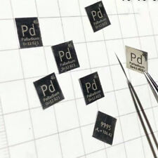 1pcs 10*10*0.1 mm 99.95% pure Palladium Metal Pd Element Periodic Table Sheet picture