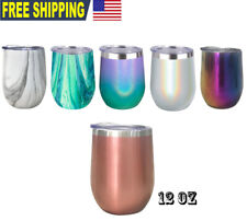 12oz Wine Tumbler Stainless Steel Sip Lid Vacuum Double Wall Insulated Cup picture