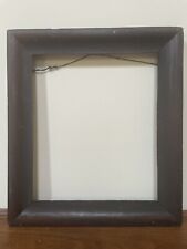 Antique Primitive Large Solid Dark Brown Wooden Art Frame 20x17.75x1.75”/16”x13” picture