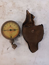 vintage us gauge co balloon tire pressure gauge with leather caring case picture